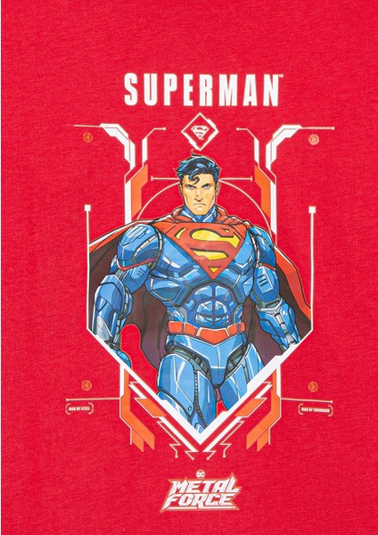 M6610239-70477 Erkek Çocuk Superman Baskılı Uzun Kol T-Shirt fırsatları