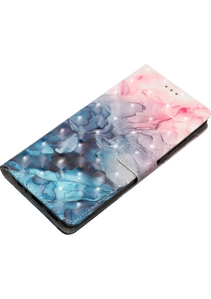 Xiaomi Redmi Için A4 5G Kılıf Pu Deri Cüzdan Telefon Kapağı 3D Desen Baskı-Pembe Mavi Mermer (Yurt Dışından) fiyatları