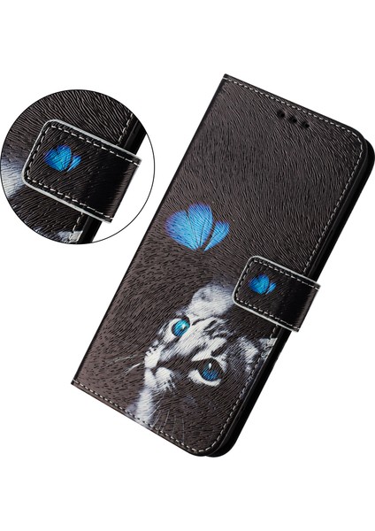 Xiaomi Redmi Note 14 Pro+ 5G-Xiaomi Redmi Note 14 Pro 4G-Xiaomi Redmi Note 14 Pro 5G Kılıf Desen Baskı Cüzdan Telefon Kılıfı Kayışlı- Ve Kedi (Yurt Dışından) modelleri