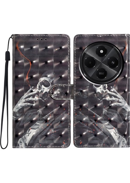 Xiaomi Redmi Için A4 5G Kılıf Pu Deri Cüzdan Telefon Kapağı 3D Desen Baskı- (Yurt Dışından)