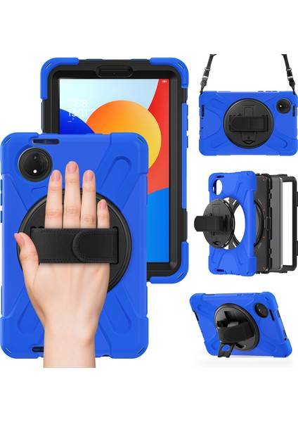 Xiaomi Redmi Pad Se 4G 8.7 Inç Tpu Pc Silikon Tablet Kılıfı Omuz Askılı-Mavi (Yurt Dışından) fiyatları