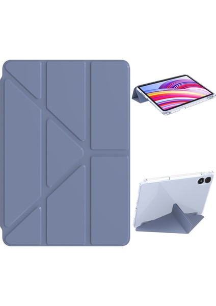 Xiaomi Redmi Pad Pro 5G - Pad Pro - Poco Pad 4G Origami Şeffaf Tablet Kapağı-Lavanta Moru Için (Yurt Dışından)