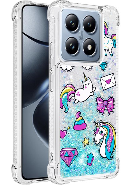 Xiaomi 14T Pro-Xiaomi 14T Kılıf Yb Quicksand Serisi-2 Sıvı Quicksand Desen Tpu Telefon Kapağı-At Ve Elmas (Yurt Dışından) modelleri