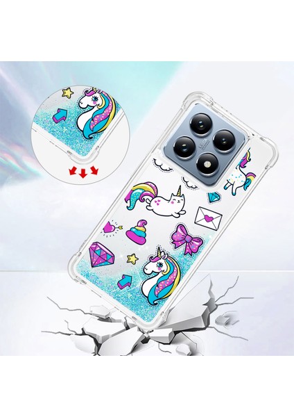 Xiaomi 14T Pro-Xiaomi 14T Kılıf Yb Quicksand Serisi-2 Sıvı Quicksand Desen Tpu Telefon Kapağı-At Ve Elmas (Yurt Dışından) fırsatları