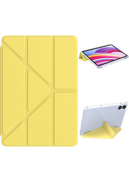 Xiaomi Redmi Pad Pro 5G - Pad Pro - Poco Pad 4G Origami Şeffaf Tablet Kapağı-Sarı Için (Yurt Dışından)