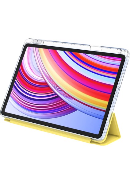Xiaomi Redmi Pad Pro 5G - Pad Pro - Poco Pad 4G Origami Şeffaf Tablet Kapağı-Sarı Için (Yurt Dışından)