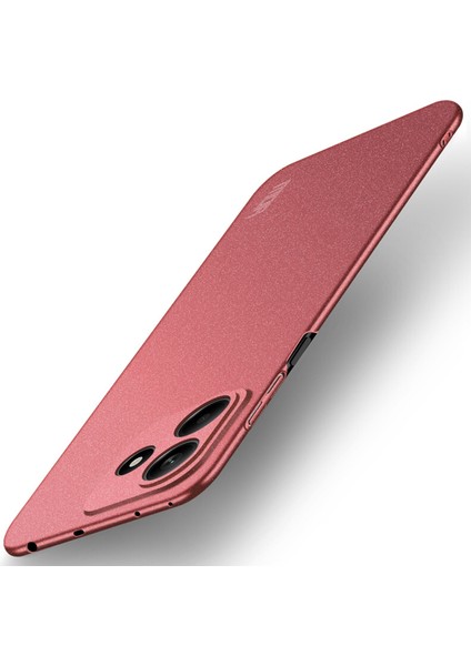 Xiaomi Redmi Note 14 5G Mofı Shield Mat Serisi Kılıf Pc Telefon Kapağı Slim Fit-Kırmızı (Yurt Dışından)