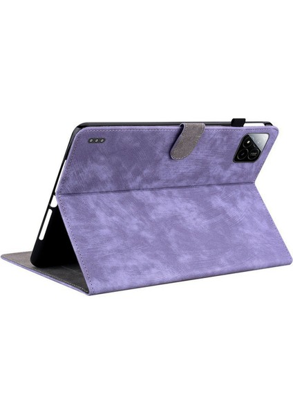 Xiaomi Pad 7 Pro - Pad 7 Kılıfları Için Kaplan Baskısı Çizilmez Pu Deri Tablet Kapağı-Mor (Yurt Dışından) fırsatları