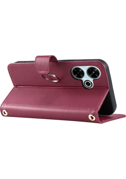 Xiaomi Redmi 13 5G-4G-Poco M6 Plus 5G-Poco M6 4G-Redmi Note 13R 5G Eşkenar Dörtgen Mobil Kapak-Kırmızı Için Crossbody (Yurt Dışından) indirimleri