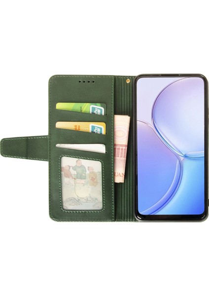 Xiaomi 15 Kılıf Deri Cüzdan Telefon Kapağı Buzağı Doku-Yeşil (Yurt Dışından) modelleri
