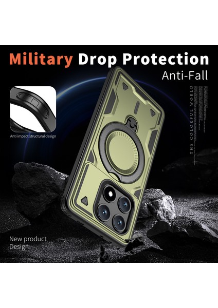 Xiaomi Poco X6 Pro 5G-Redmi K70E 5G Kılıf Magsafe Askeri Koruma Pc + Tpu Telefon Kapağı İle Uyumlu-Zeytin Yeşili (Yurt Dışından) fırsatları