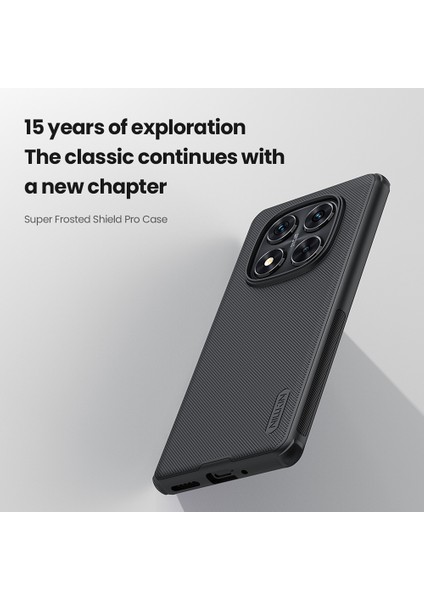 Nıllkın Frosted Shield Pro Xiaomi Redmi Note 14 Pro 5G Kılıf Mat Pc+Tpu Telefon Kapağı-Mavi (Yurt Dışından)