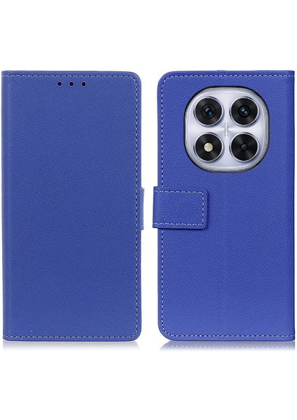 Xiaomi Redmi Note 14 Pro 5G Kılıf Pu Deri Cüzdan Telefon Kapağı-Mavi (Yurt Dışından)