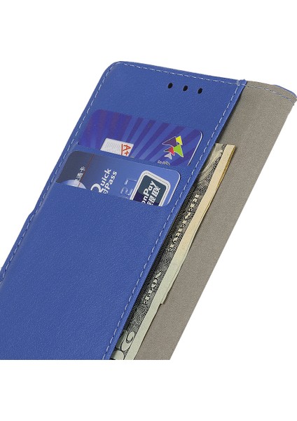 Xiaomi Redmi Note 14 Pro 5G Kılıf Pu Deri Cüzdan Telefon Kapağı-Mavi (Yurt Dışından)