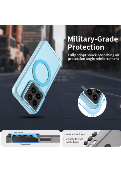 Xiaomi 14 Pro Kılıf Için Magsafe Pc+Tpu+Pet Anti-Drop Telefon Kapağı İle Uyumlu-Mavi (Yurt Dışından) fiyatları