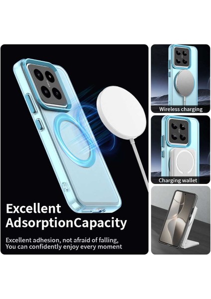 Xiaomi 14 Pro Kılıf Için Magsafe Pc+Tpu+Pet Anti-Drop Telefon Kapağı İle Uyumlu-Mavi (Yurt Dışından) modelleri