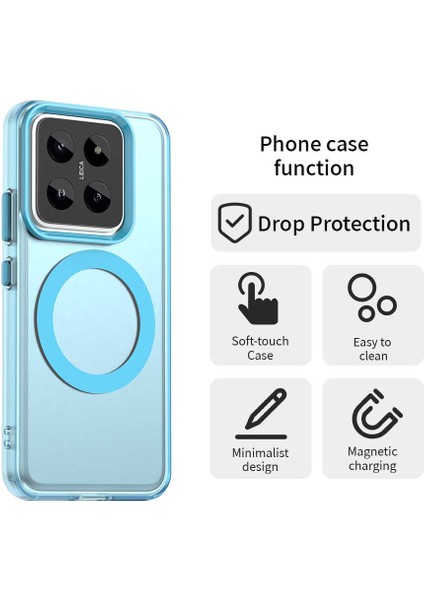 Xiaomi 14 Pro Kılıf Için Magsafe Pc+Tpu+Pet Anti-Drop Telefon Kapağı İle Uyumlu-Mavi (Yurt Dışından) fırsatları