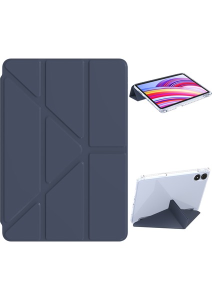 Xiaomi Redmi Pad Pro 5G - Pad Pro - Poco Pad 4G Origami Şeffaf Tablet Kapağı-Koyu Mavi Için (Yurt Dışından)