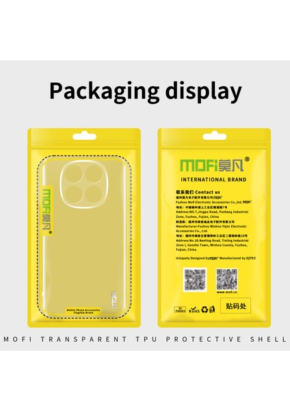 Xiaomi Redmi Note 14 Pro 5G Şeffaf Telefon Kılıfı Mofı Ultra-Ince Tpu Telefon Arka Kapak-Şeffaf (Yurt Dışından) modelleri