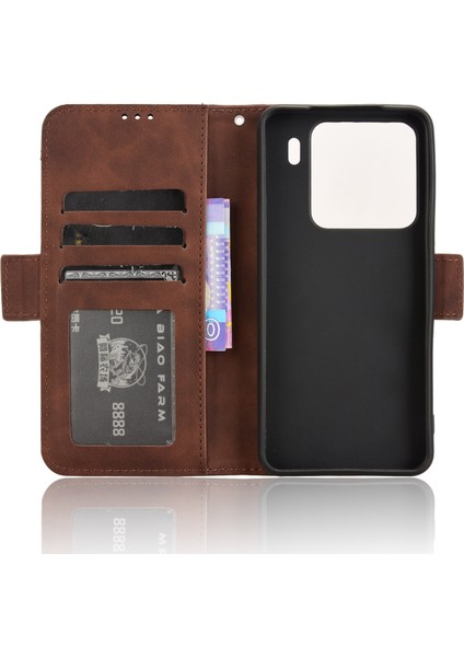 Xiaomi 15 Için Çoklu Kart Yuvalı Telefon Cüzdan Kapağı-Kahverengi (Yurt Dışından) modelleri