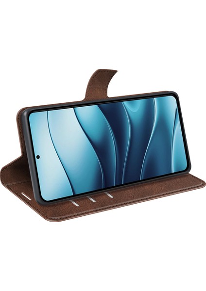 Xiaomi Redmi Note 14 5G-14 4G Çizilmez Buzağı Dokulu Deri Telefon Kapağı-Kahverengi (Yurt Dışından) fırsatları