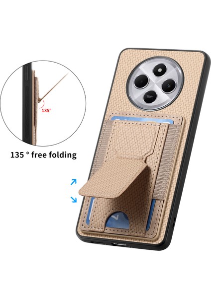 Xiaomi Redmi 14C 4G-14R 5G-Poco C75 4G Kart Tutuculu Deri Arka Kapak-Bej Telefon Kılıfı (Yurt Dışından) indirimleri