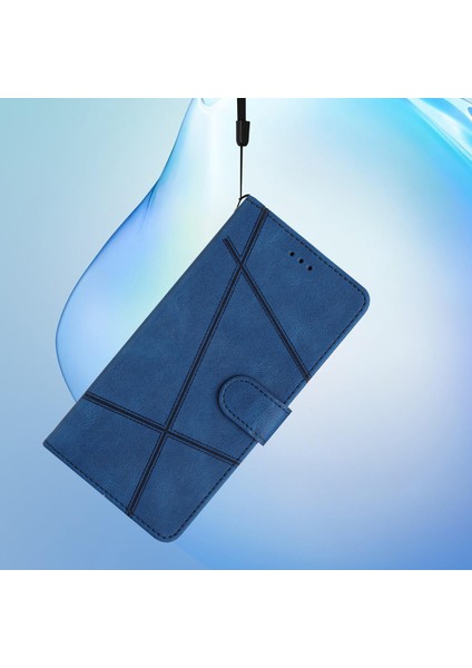 Xiaomi Redmi Note 14 Pro 5G Kılıf Için Crazy Horse Doku Pu Deri Cüzdan Telefon Kapağı-Mavi (Yurt Dışından)