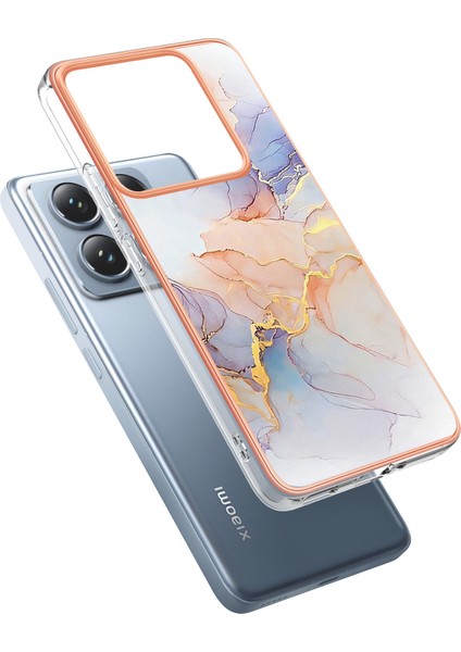 Xiaomi 14T Pro Kılıf Yb Imd Serisi-1 Stil-A Imd Mermer Çiçek Desenli Tpu Telefon Kapağı-Samanyolu Mermer Beyaz (Yurt Dışından) fırsatları