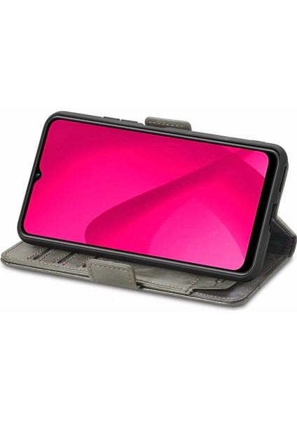 Xiaomi Redmi 14C 4G-14R 5G-Poco C75 4G Cüzdan Pu Deri Kılıf-Gri (Yurt Dışından) modelleri