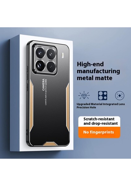 Xiaomi 15 Pro Telefon Kılıfı Için Alüminyum Alaşımlı Tpu Pc Arka Kapak-Kırmızı (Yurt Dışından)