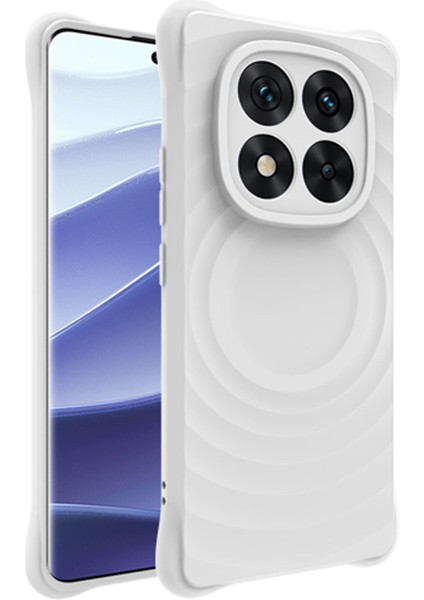 Xiaomi Redmi Için Not 14 Pro 5G Kılıf Su Damlası Doku Kaymaz Mat Tpu Kapak-Mat Beyaz (Yurt Dışından)