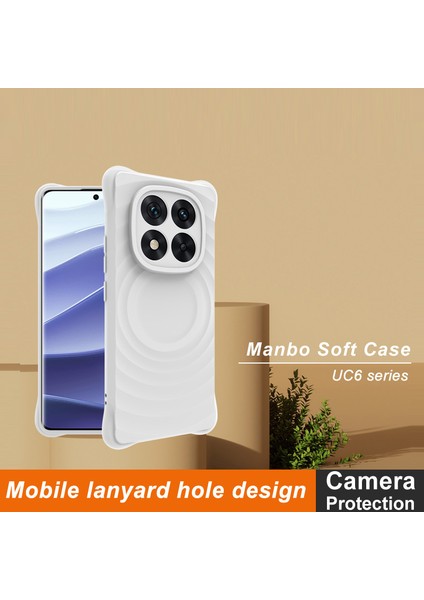 Xiaomi Redmi Için Not 14 Pro 5G Kılıf Su Damlası Doku Kaymaz Mat Tpu Kapak-Mat Beyaz (Yurt Dışından)