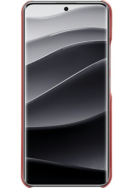 Xiaomi Redmi Note 14 Pro 5G Kılıf Çift Kart Yuvaları Pu Deri + Sert Pc Telefon Kapağı-Kırmızı (Yurt Dışından)