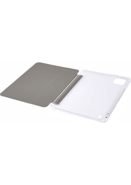 Xiaomi Pad 7 Pro - Pad 7 Için Kalem Yuvalı Kılıf Üç Katlı Pu Deri + Tpu Tablet Kapağı Otomatik Uyandırma - Uyku-Gri (Yurt Dışından)