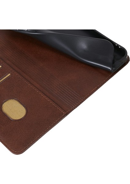 Xiaomi Redmi Note 14 Pro 5G Kılıf Için Güçlü Manyetik Pu Deri Telefon Kapağı Buzağı Dokusu-Kahverengi (Yurt Dışından) fiyatları