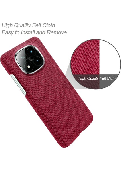 Xiaomi Redmi Note 14 Pro+ 5G Telefon Kılıfı Kumaş Dokusu Çizilmez Koruyucu Pc Arka Kapak-Kırmızı (Yurt Dışından) fiyatları