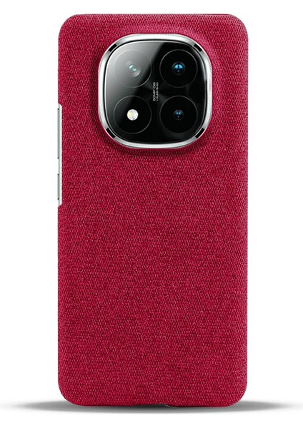 Xiaomi Redmi Note 14 Pro+ 5G Telefon Kılıfı Kumaş Dokusu Çizilmez Koruyucu Pc Arka Kapak-Kırmızı (Yurt Dışından) indirimleri
