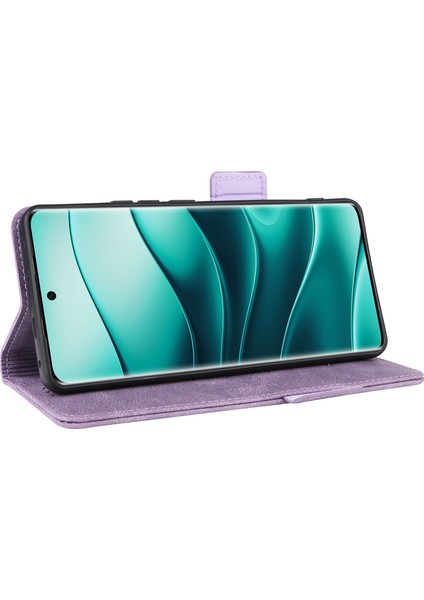 Xiaomi Redmi Note 14 Pro 4G Kılıf Deri Cüzdan Kapaklı Telefon Kapağı Donanım Dekorlu-Mor Için (Yurt Dışından) modelleri