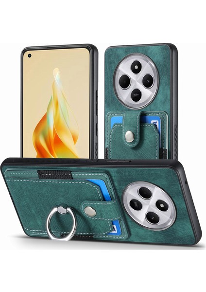 Xiaomi Redmi Için 14C 4G-14R 5G-Poco C75 4G Deri+Tpu Kaymaz Koruyucu Kapak Kart Yuvaları-Yeşil (Yurt Dışından) fiyatları