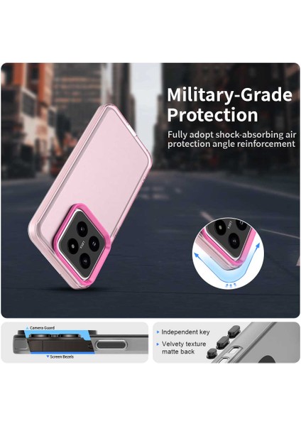 Xiaomi 14 Kılıf Pc+Tpu+Pet Mat Düşme Önleyici Telefon Arka Kapak-Kırmızı (Yurt Dışından) fiyatları