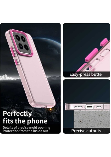 Xiaomi 14 Kılıf Pc+Tpu+Pet Mat Düşme Önleyici Telefon Arka Kapak-Kırmızı (Yurt Dışından) modelleri