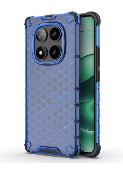 Xiaomi Redmi Note 14 Pro 5G Kılıf Pc+Tpu Telefon Kapağı Petek Şekli-Mavi (Yurt Dışından)