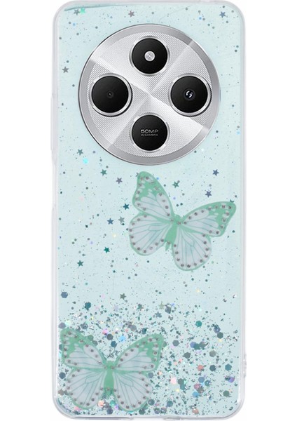 Xiaomi Poco C75 4G-Redmi 14R 5G-Redmi 14C 4G Kılıf Epoksi Pvc Tpu Estetik Telefon Kapağı-Yeşil (Yurt Dışından)