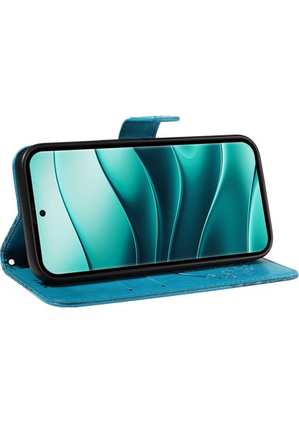 Xiaomi Redmi Note 14 Pro 5G-14 Pro+ 5G Kılıf Desenli Deri Cüzdan Çevirmeli Telefon Kapağı-Mavi (Yurt Dışından) modelleri