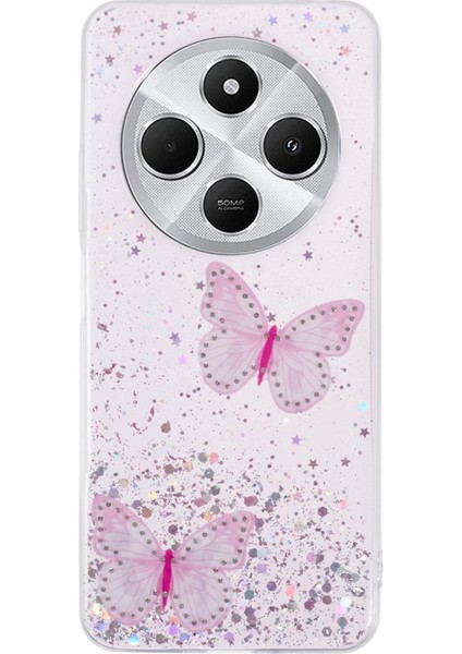 Xiaomi Poco C75 4G-Redmi 14R 5G-Redmi 14C 4G Kılıf Epoksi Pvc Tpu Estetik Telefon Kapağı-Pembe (Yurt Dışından)