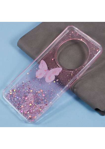 Xiaomi Poco C75 4G-Redmi 14R 5G-Redmi 14C 4G Kılıf Epoksi Pvc Tpu Estetik Telefon Kapağı-Pembe (Yurt Dışından)