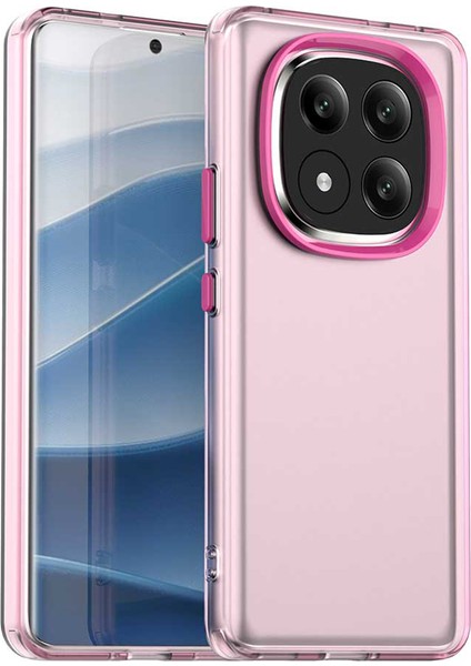 Xiaomi Redmi Note 14 Pro+ 5G Kılıf Pc+Tpu+Pet Mat Düşme Önleyici Telefon Arka Kapak-Kırmızı (Yurt Dışından)