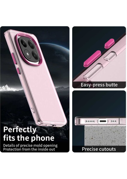 Xiaomi Redmi Note 14 Pro+ 5G Kılıf Pc+Tpu+Pet Mat Düşme Önleyici Telefon Arka Kapak-Kırmızı (Yurt Dışından) modelleri
