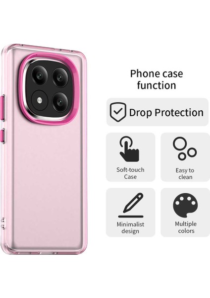 Xiaomi Redmi Note 14 Pro+ 5G Kılıf Pc+Tpu+Pet Mat Düşme Önleyici Telefon Arka Kapak-Kırmızı (Yurt Dışından) fırsatları