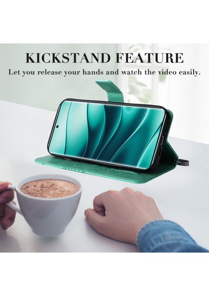 Xiaomi Redmi Note 14 Pro+ 5G - Note 14 Pro 5G Kılıf Deri Telefon Kılıfı-Yeşil (Yurt Dışından) indirimleri